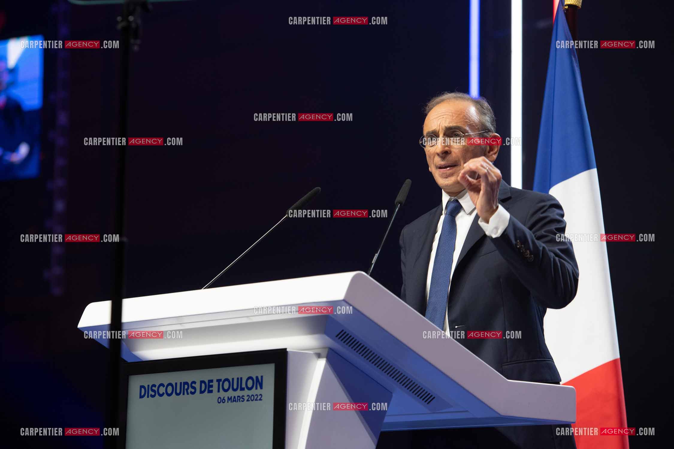 Meeting à Toulon du candidat à la présidentielle Eric Zemmour.
