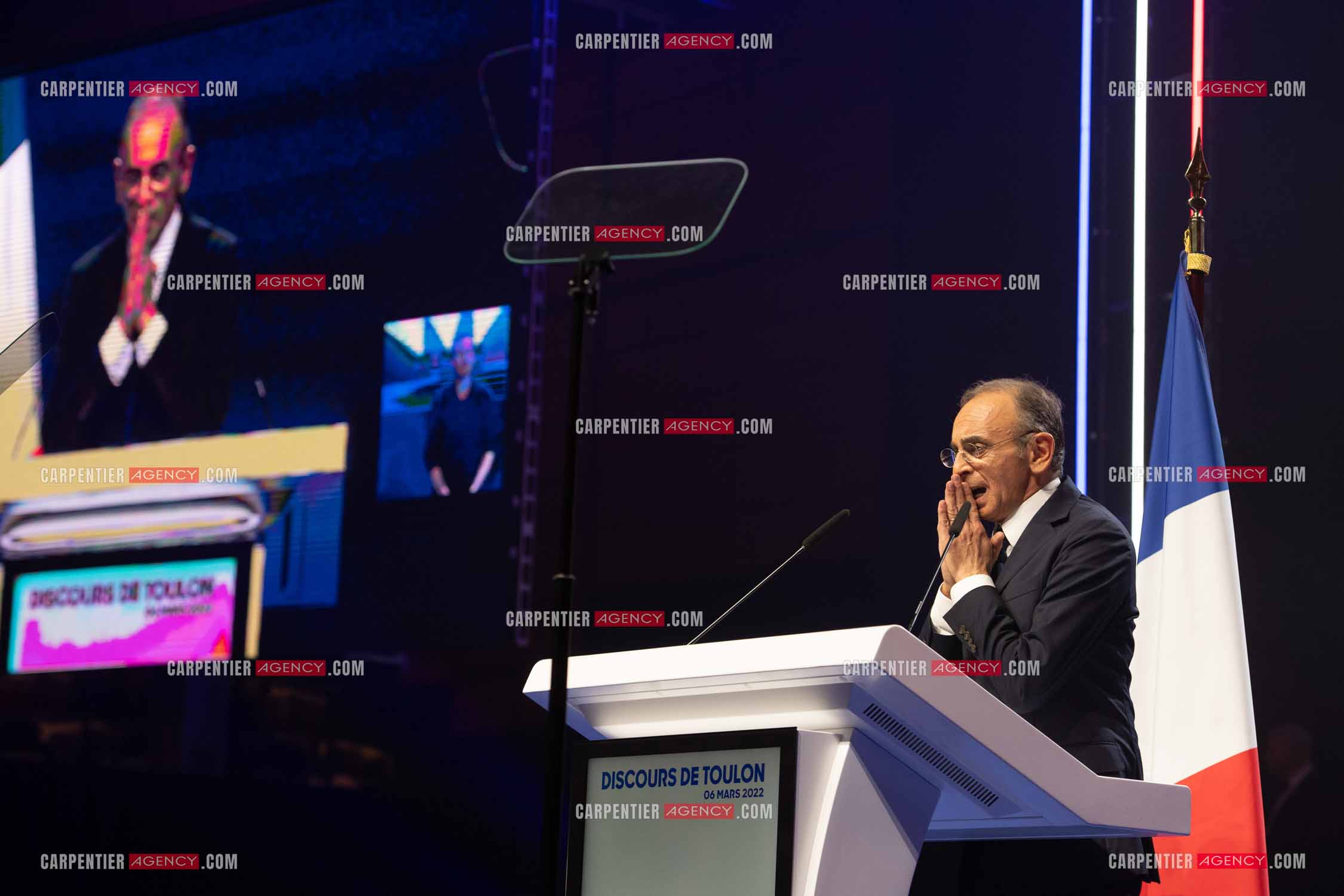 Meeting à Toulon du candidat à la présidentielle Eric Zemmour.