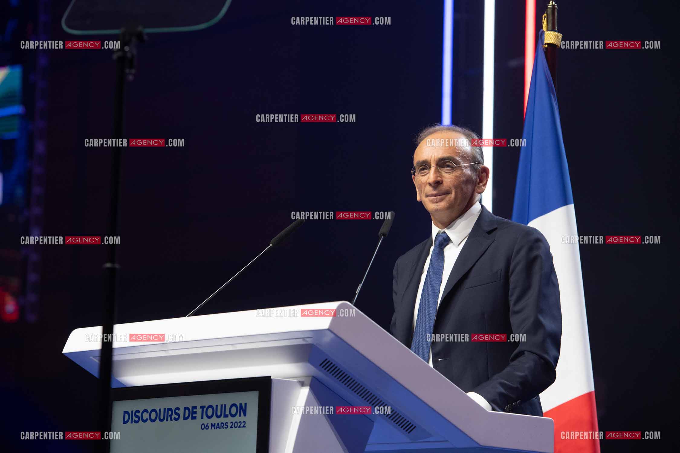Meeting à Toulon du candidat à la présidentielle Eric Zemmour.