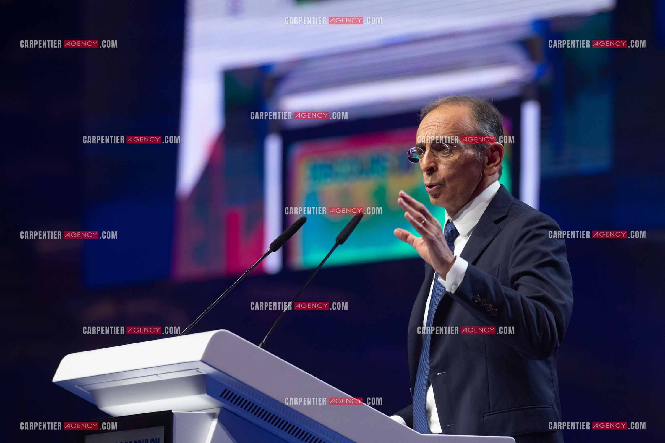 Meeting à Toulon du candidat à la présidentielle Eric Zemmour.