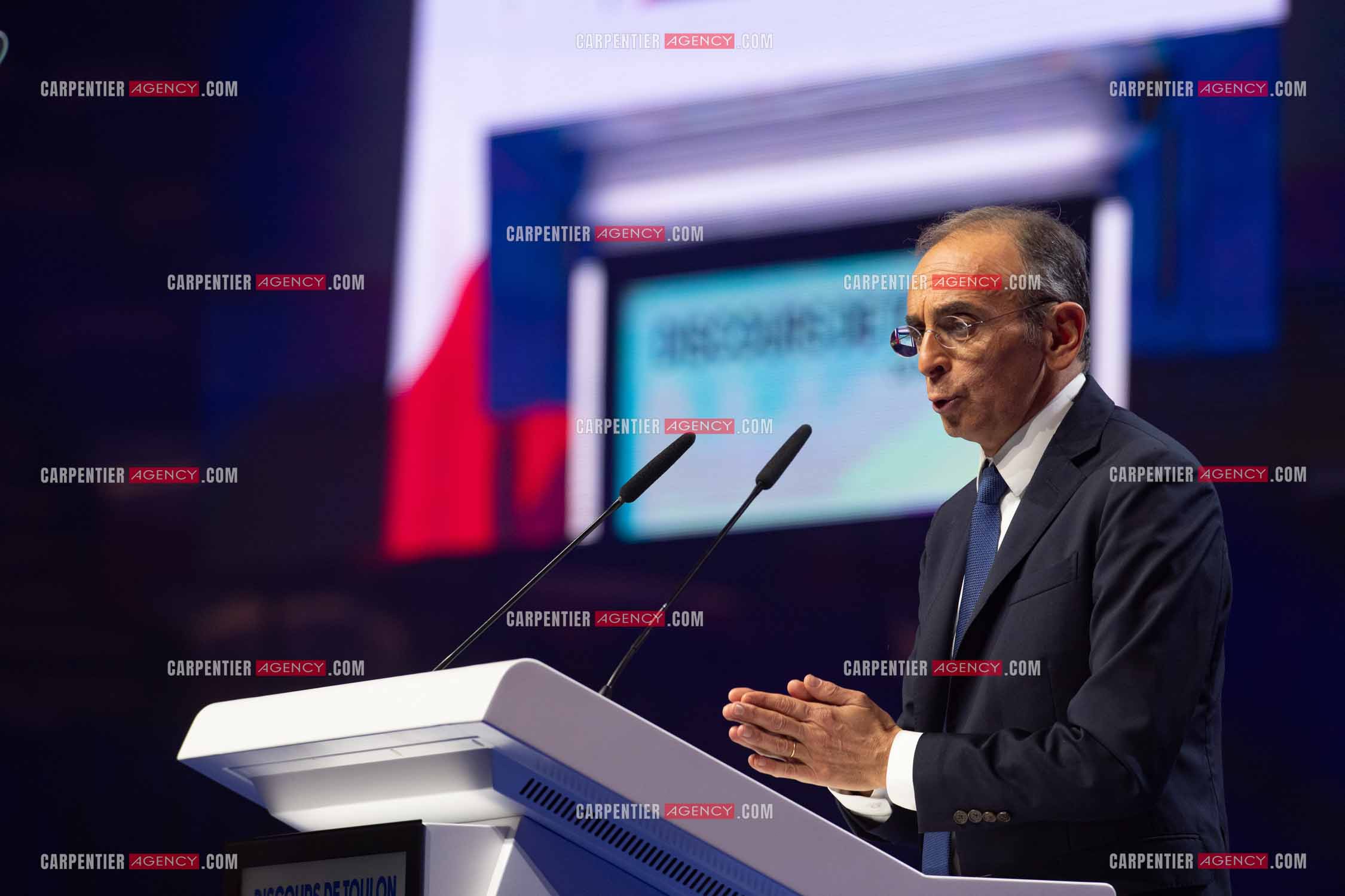 Meeting à Toulon du candidat à la présidentielle Eric Zemmour.
