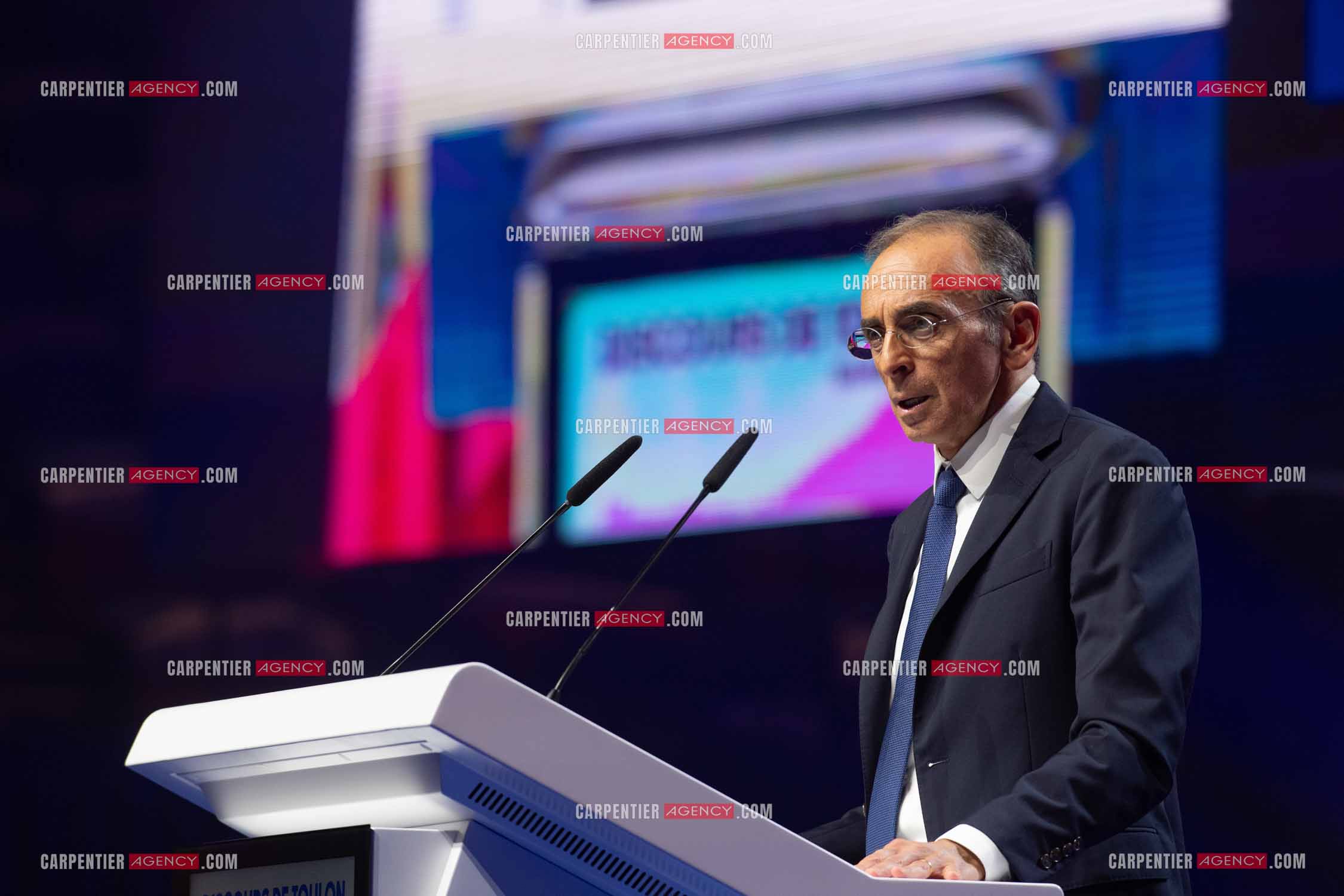 Meeting à Toulon du candidat à la présidentielle Eric Zemmour.