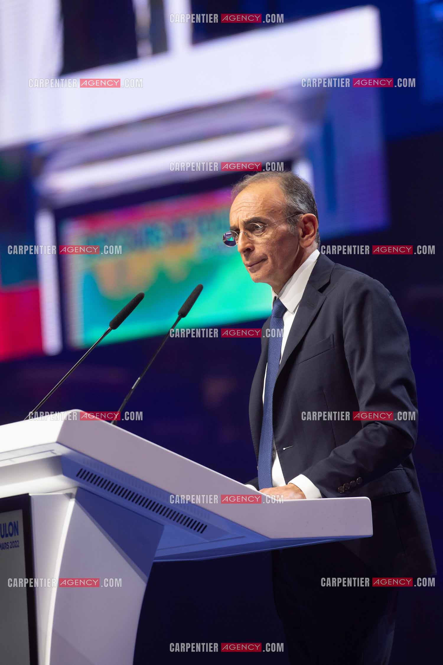 Meeting à Toulon du candidat à la présidentielle Eric Zemmour.