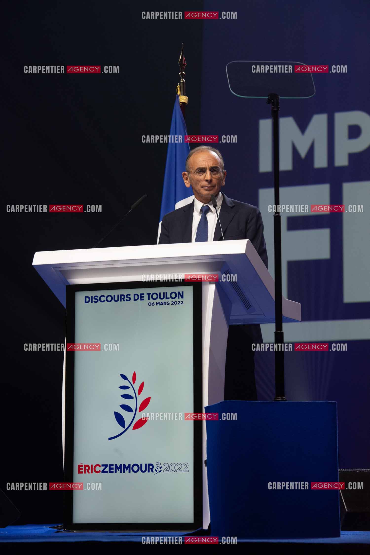 Meeting à Toulon du candidat à la présidentielle Eric Zemmour.