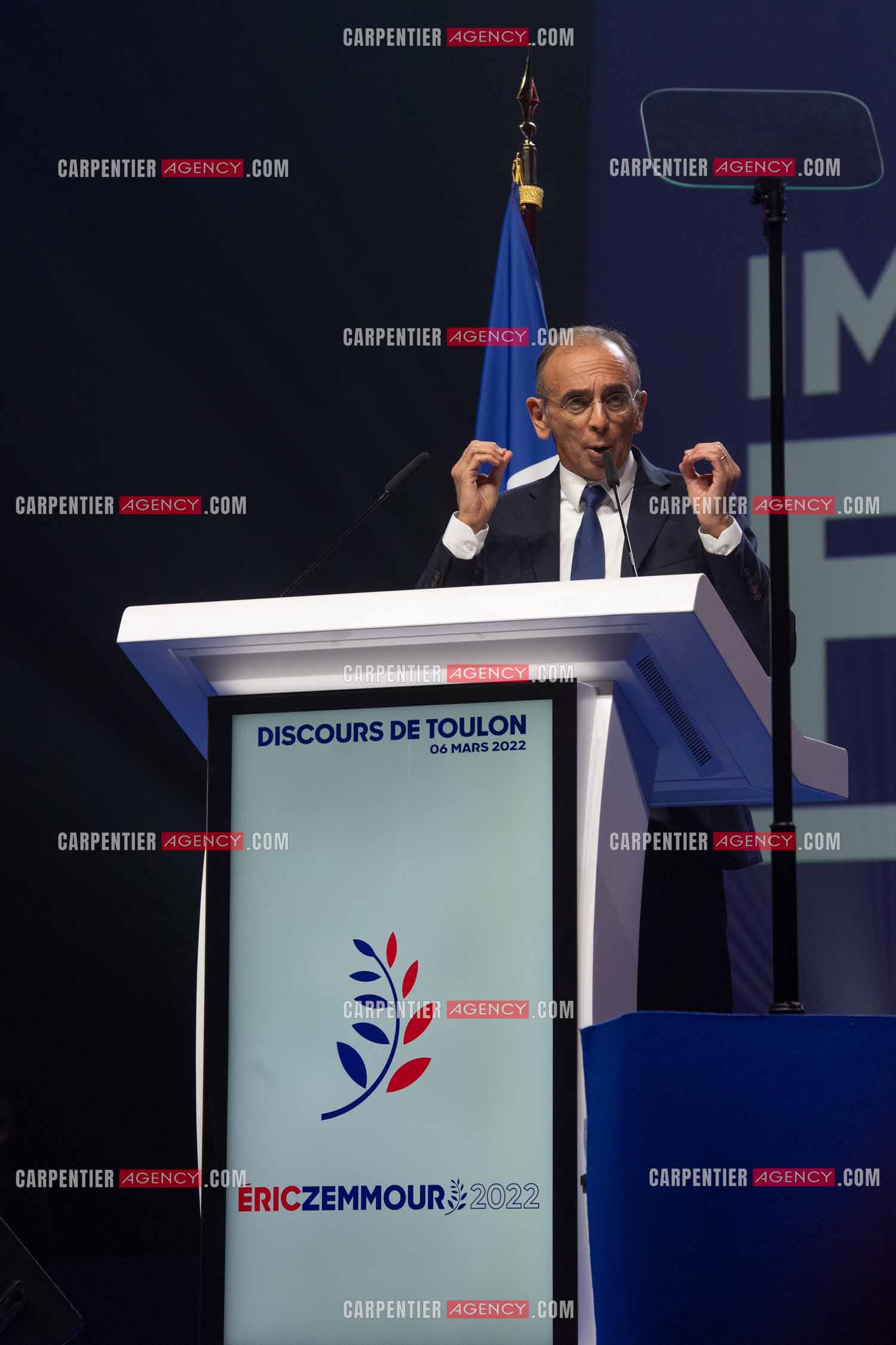 Meeting à Toulon du candidat à la présidentielle Eric Zemmour.