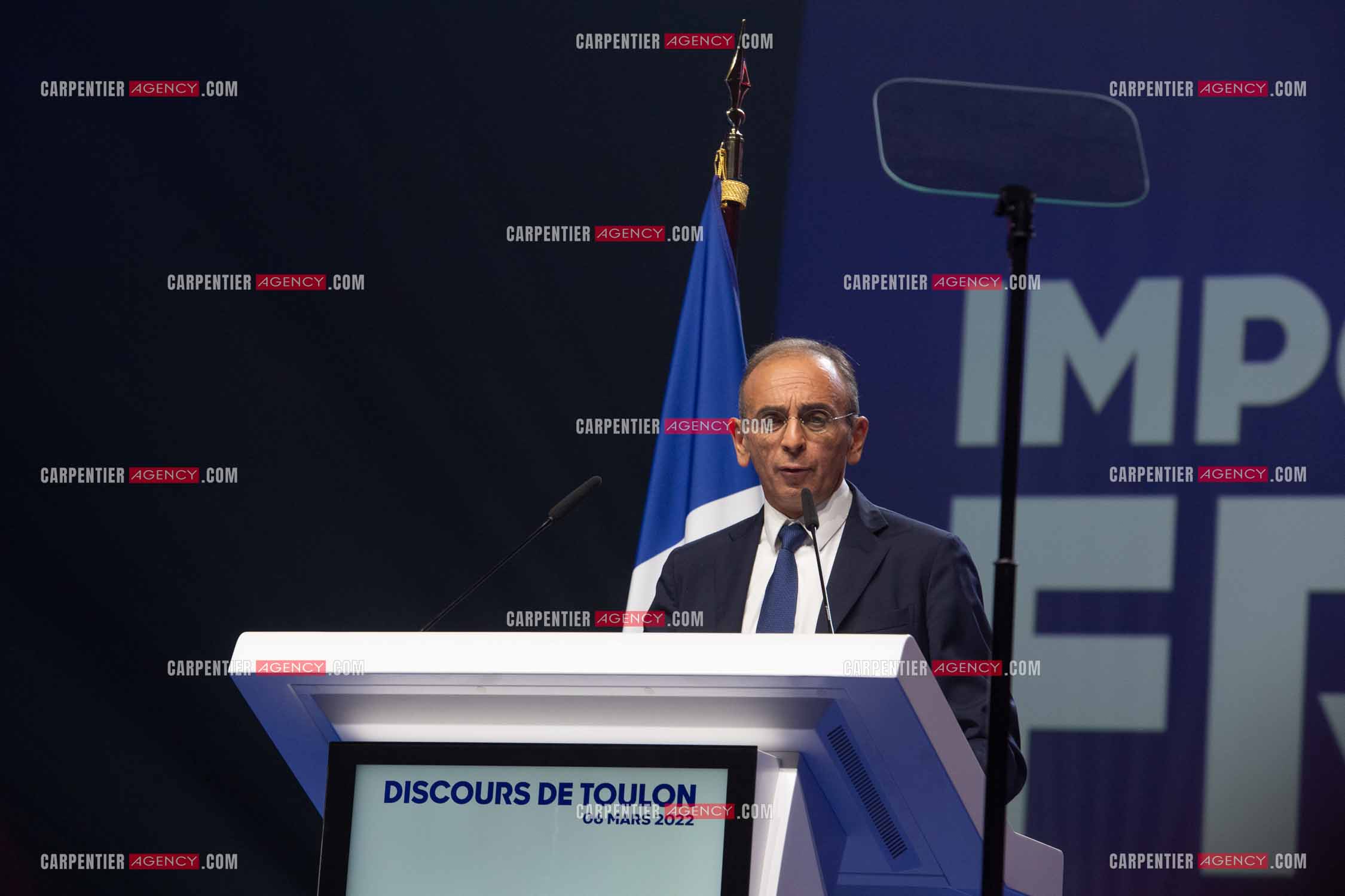 Meeting à Toulon du candidat à la présidentielle Eric Zemmour.