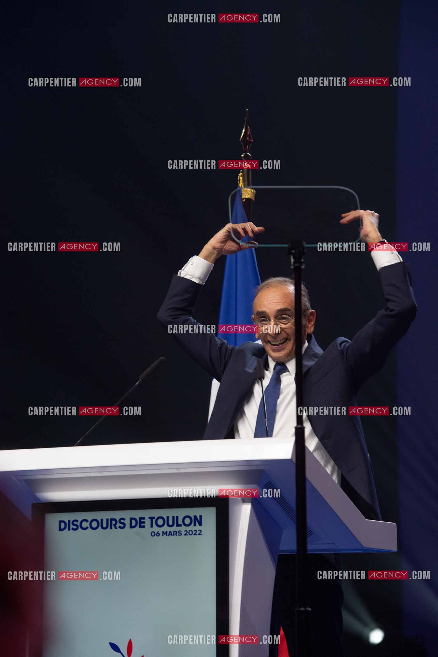 Meeting à Toulon du candidat à la présidentielle Eric Zemmour.