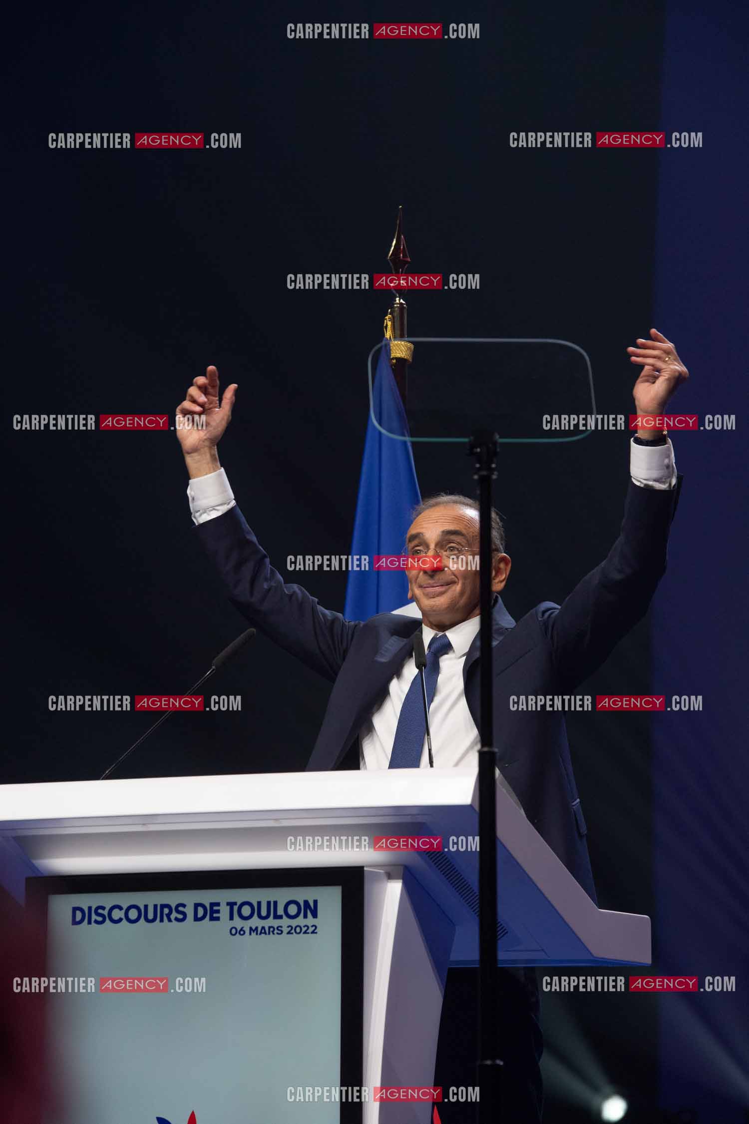 Meeting à Toulon du candidat à la présidentielle Eric Zemmour.