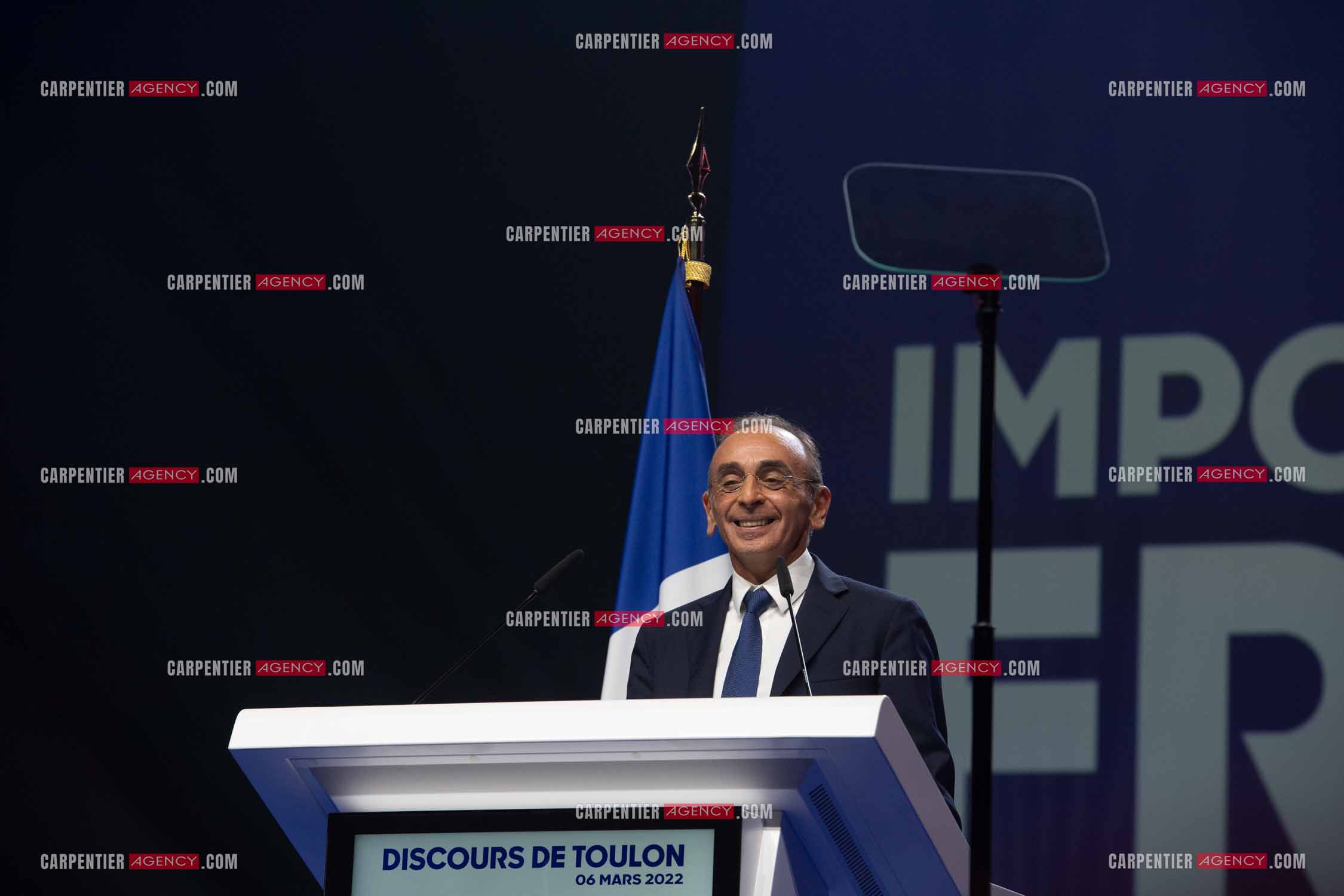 Meeting à Toulon du candidat à la présidentielle Eric Zemmour.