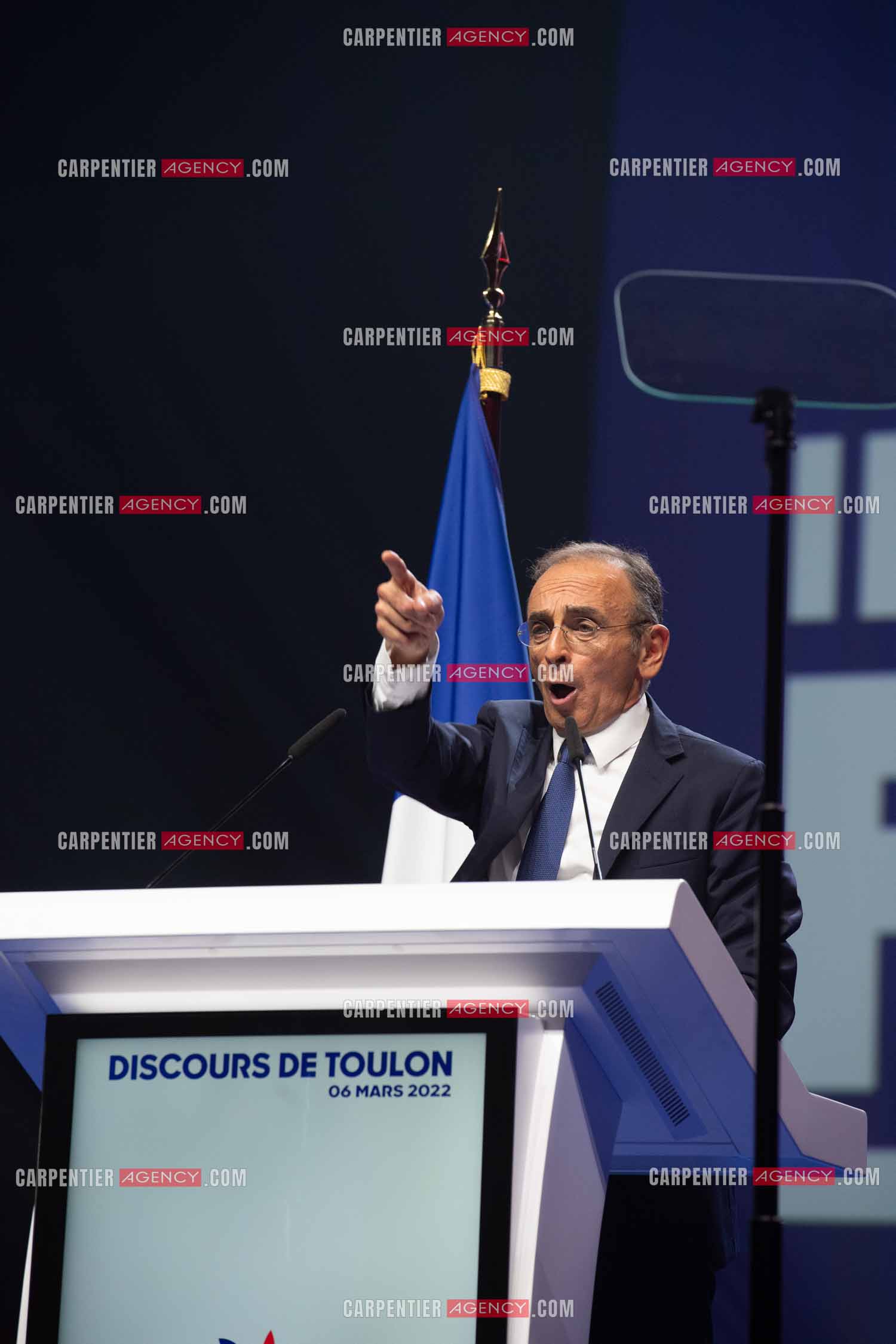 Meeting à Toulon du candidat à la présidentielle Eric Zemmour.