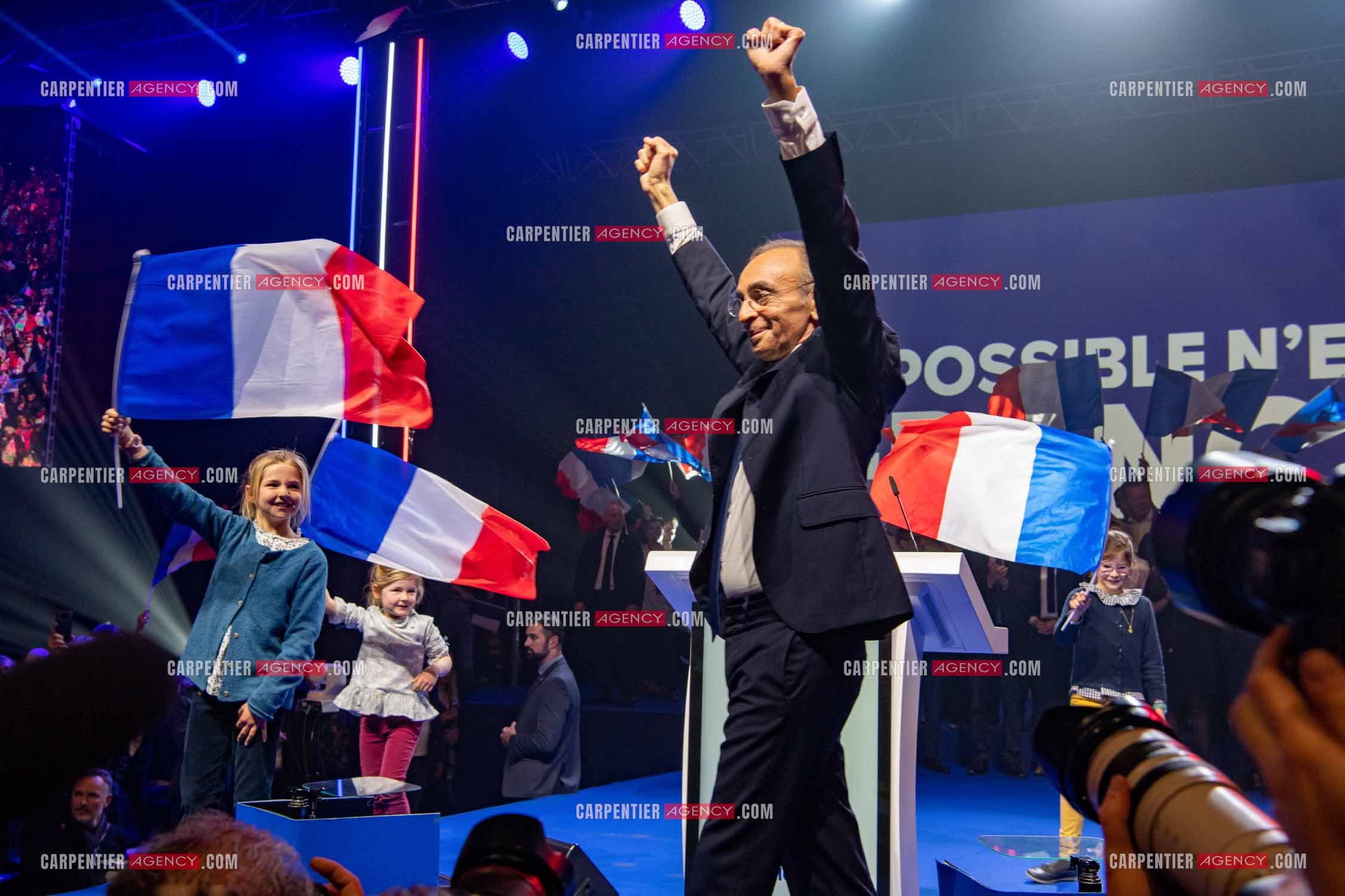 Meeting à Toulon du candidat à la présidentielle Eric Zemmour.
