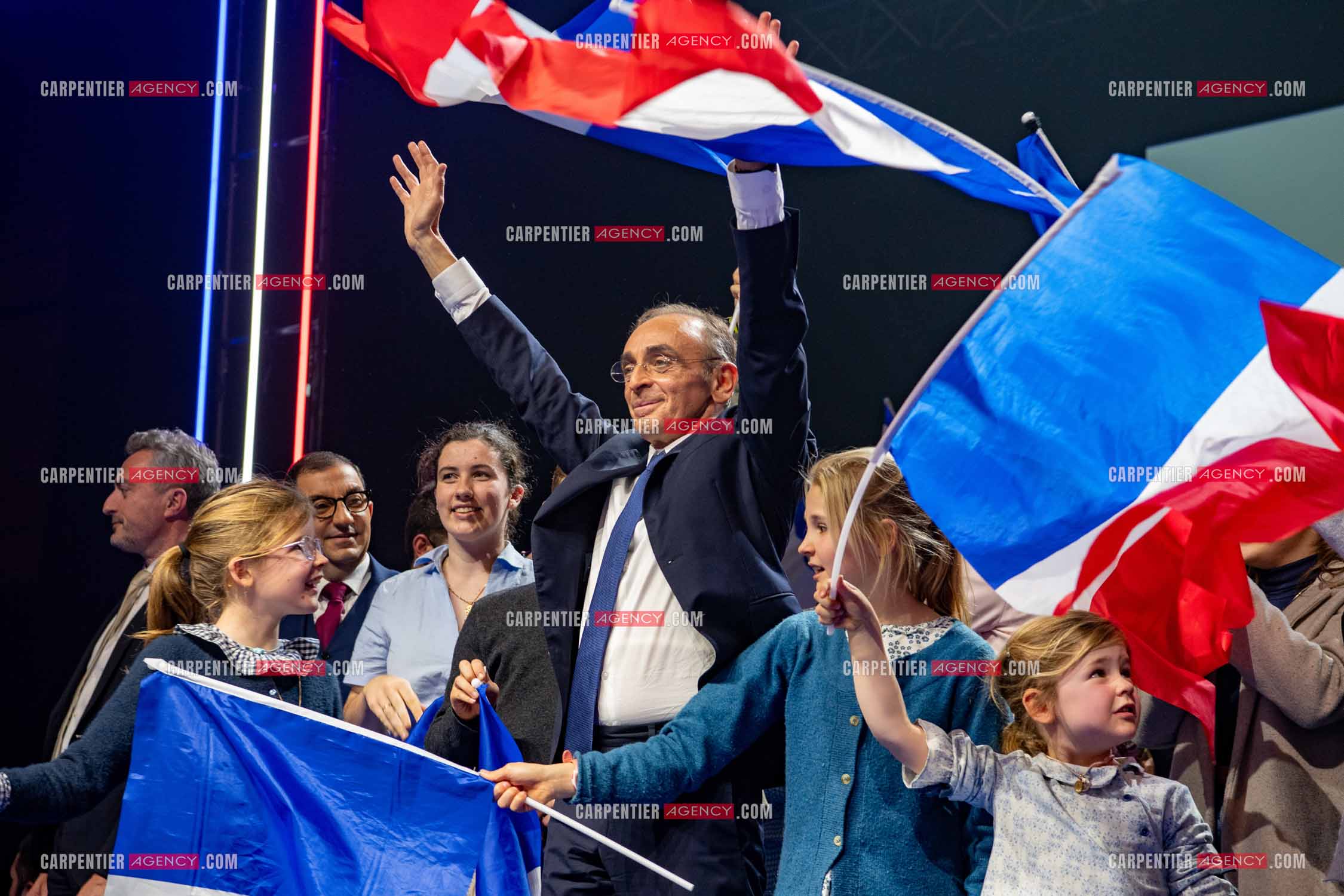 Meeting à Toulon du candidat à la présidentielle Eric Zemmour.