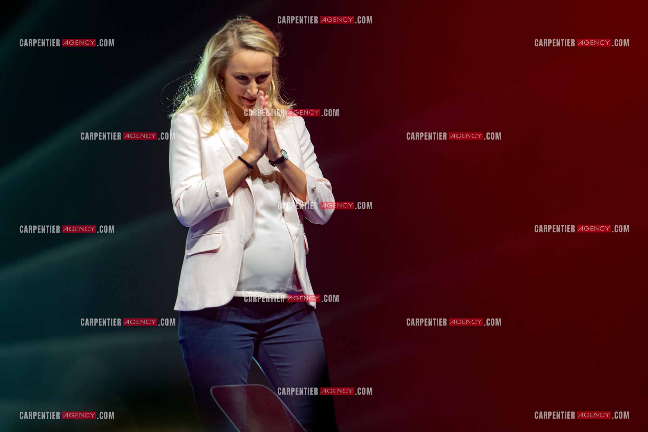 Meeting à Toulon du candidat à la présidentielle Eric Zemmour. La députée Marion Maréchal Le Pen.