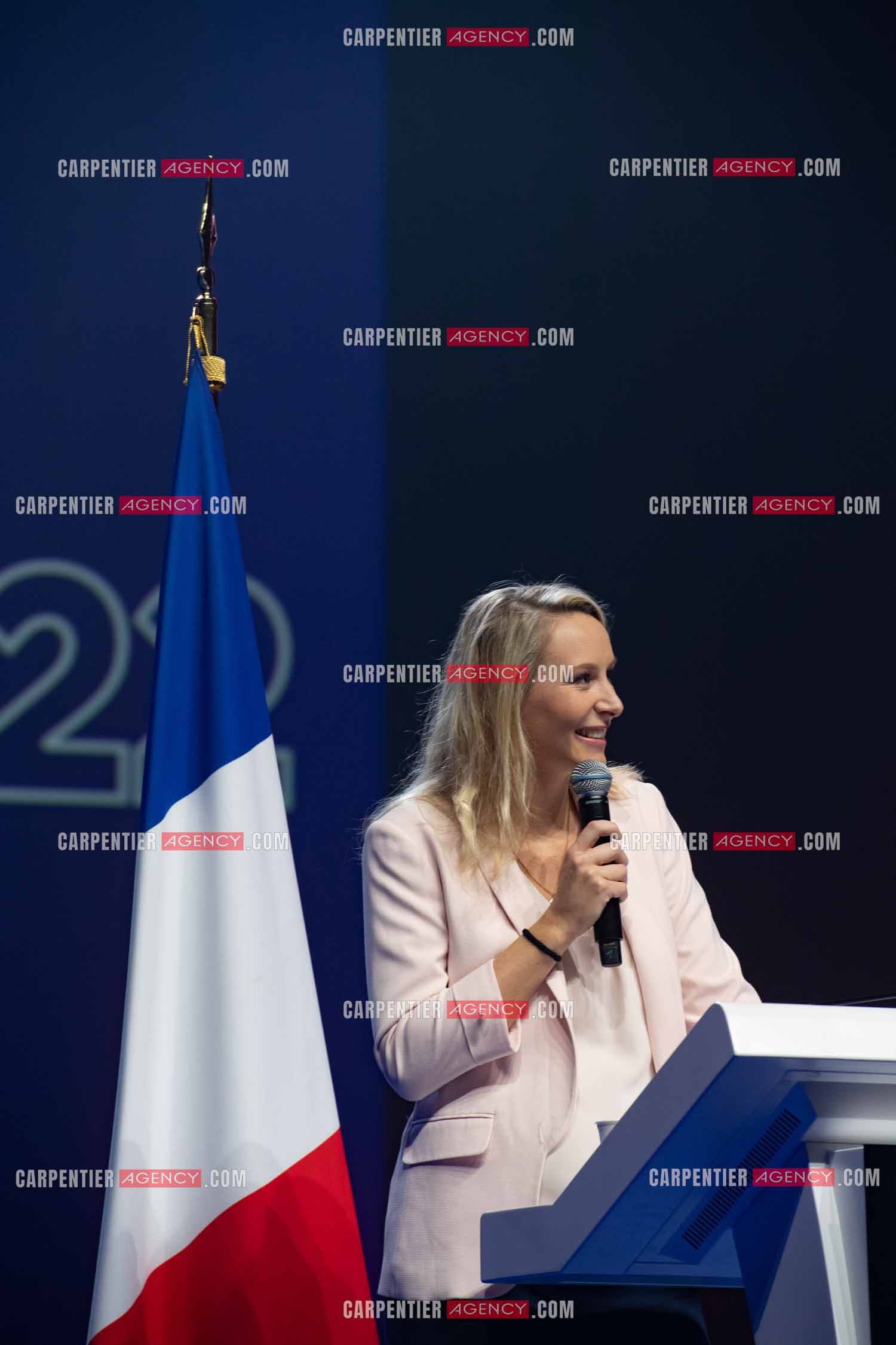 Meeting à Toulon du candidat à la présidentielle Eric Zemmour. La députée Marion Maréchal Le Pen.