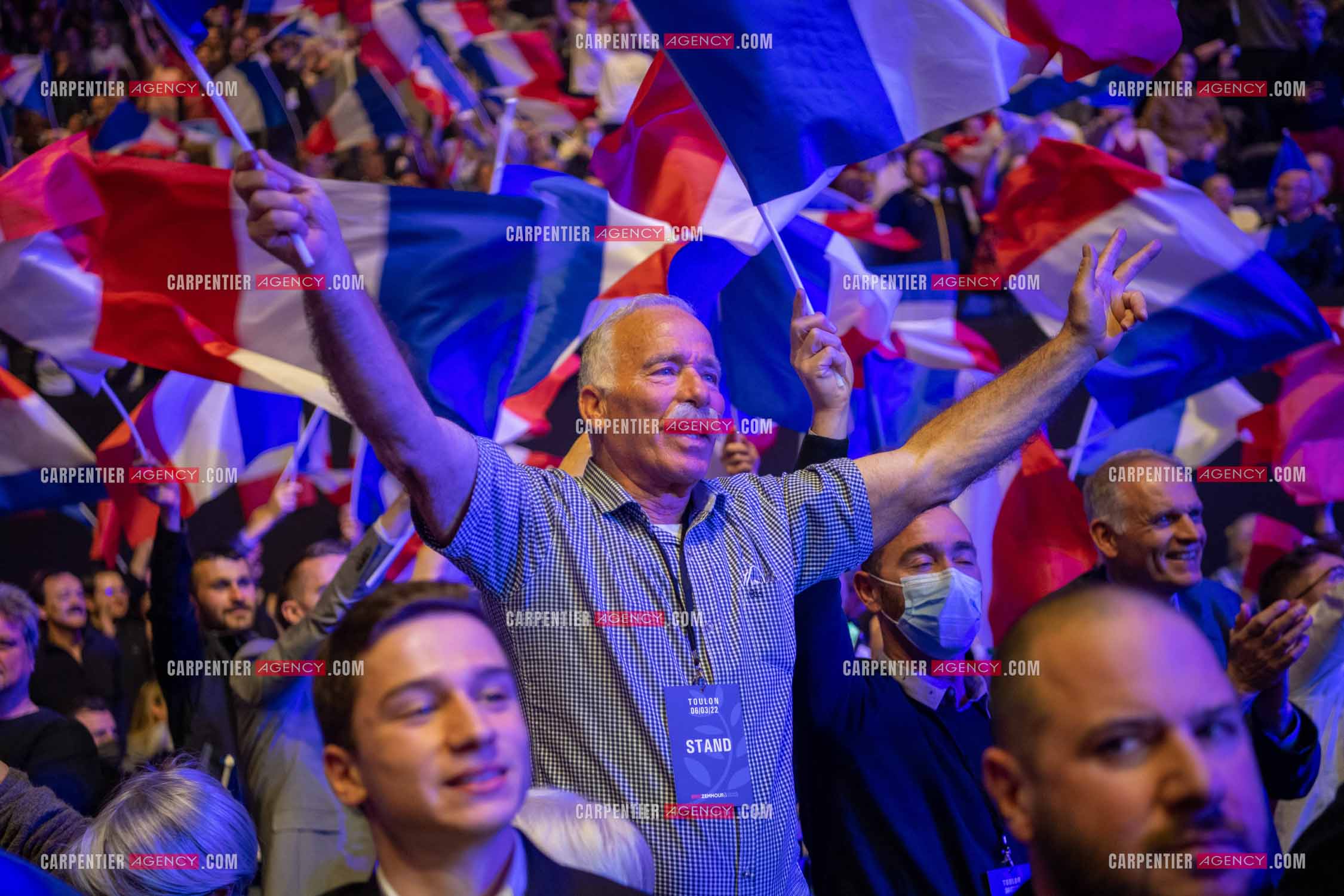 Meeting à Toulon du candidat à la présidentielle Eric Zemmour.