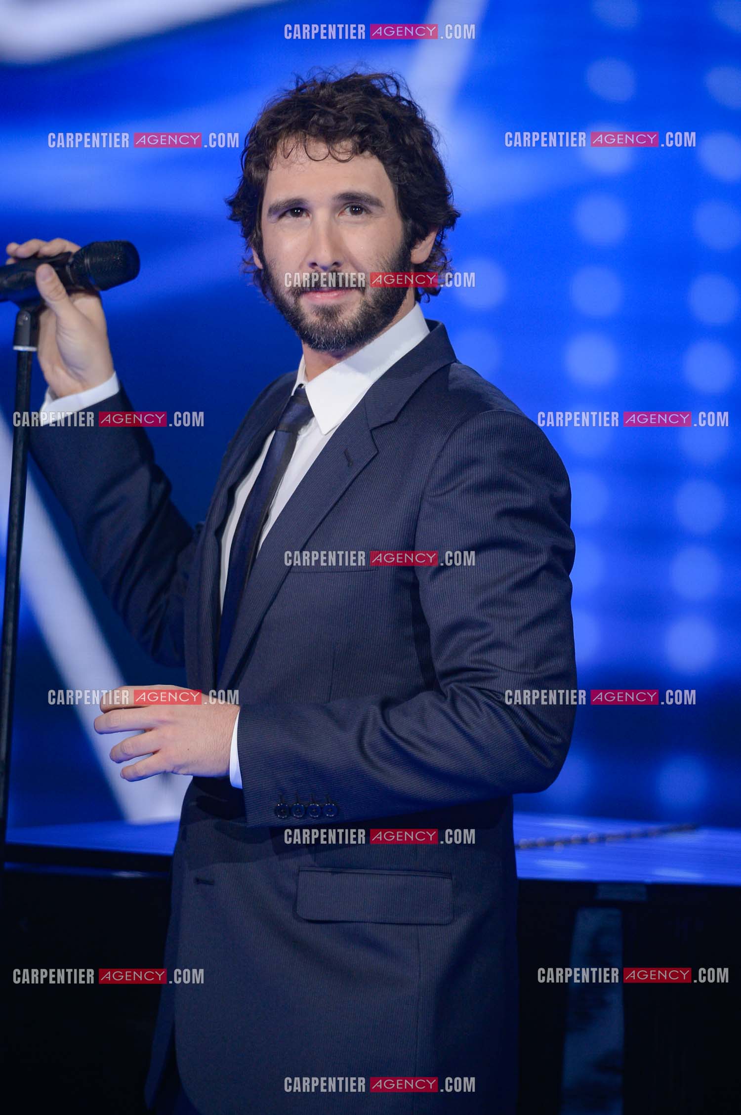Le chanteur Américain Josh Groban lors d'un passage sur le plateau de The Voice pour la promo de son album..  ( Exclusif )