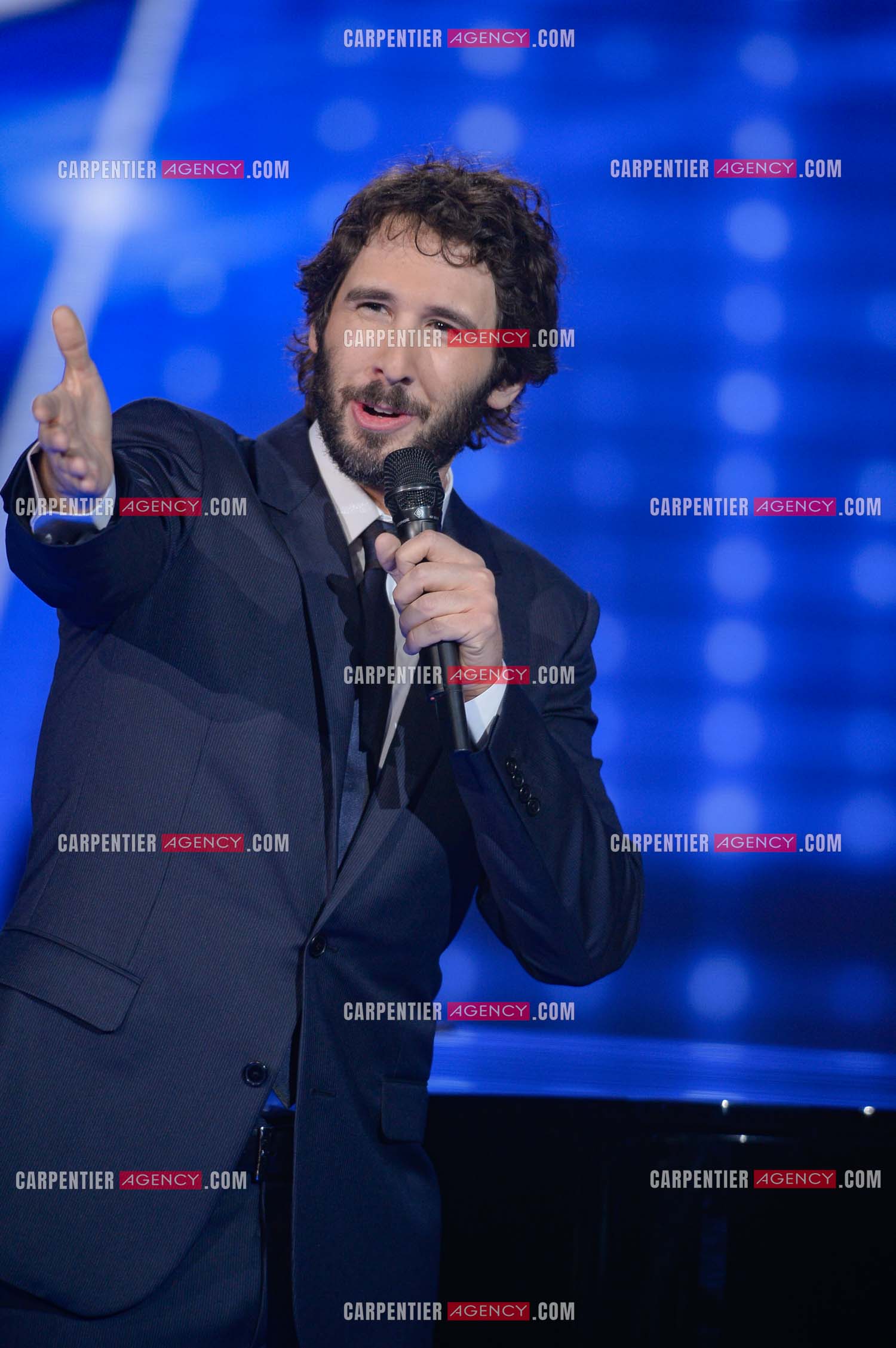 Le chanteur Américain Josh Groban lors d'un passage sur le plateau de The Voice pour la promo de son album..  ( Exclusif )