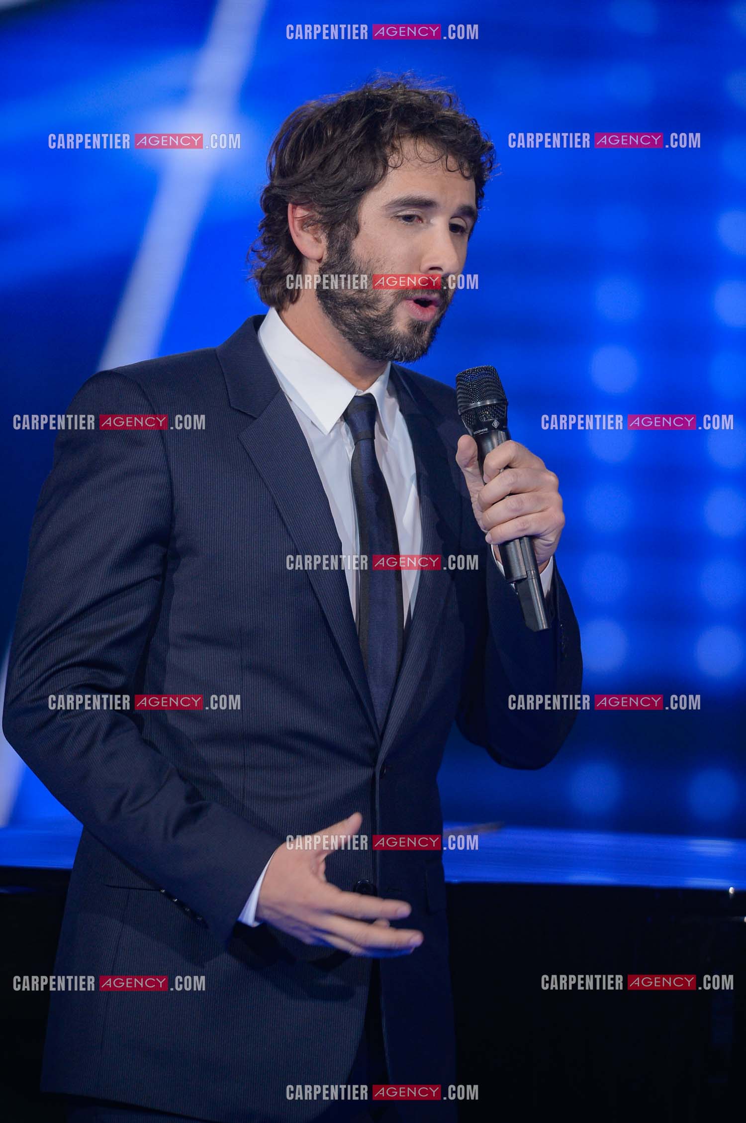 Le chanteur Américain Josh Groban lors d'un passage sur le plateau de The Voice pour la promo de son album..  ( Exclusif )
