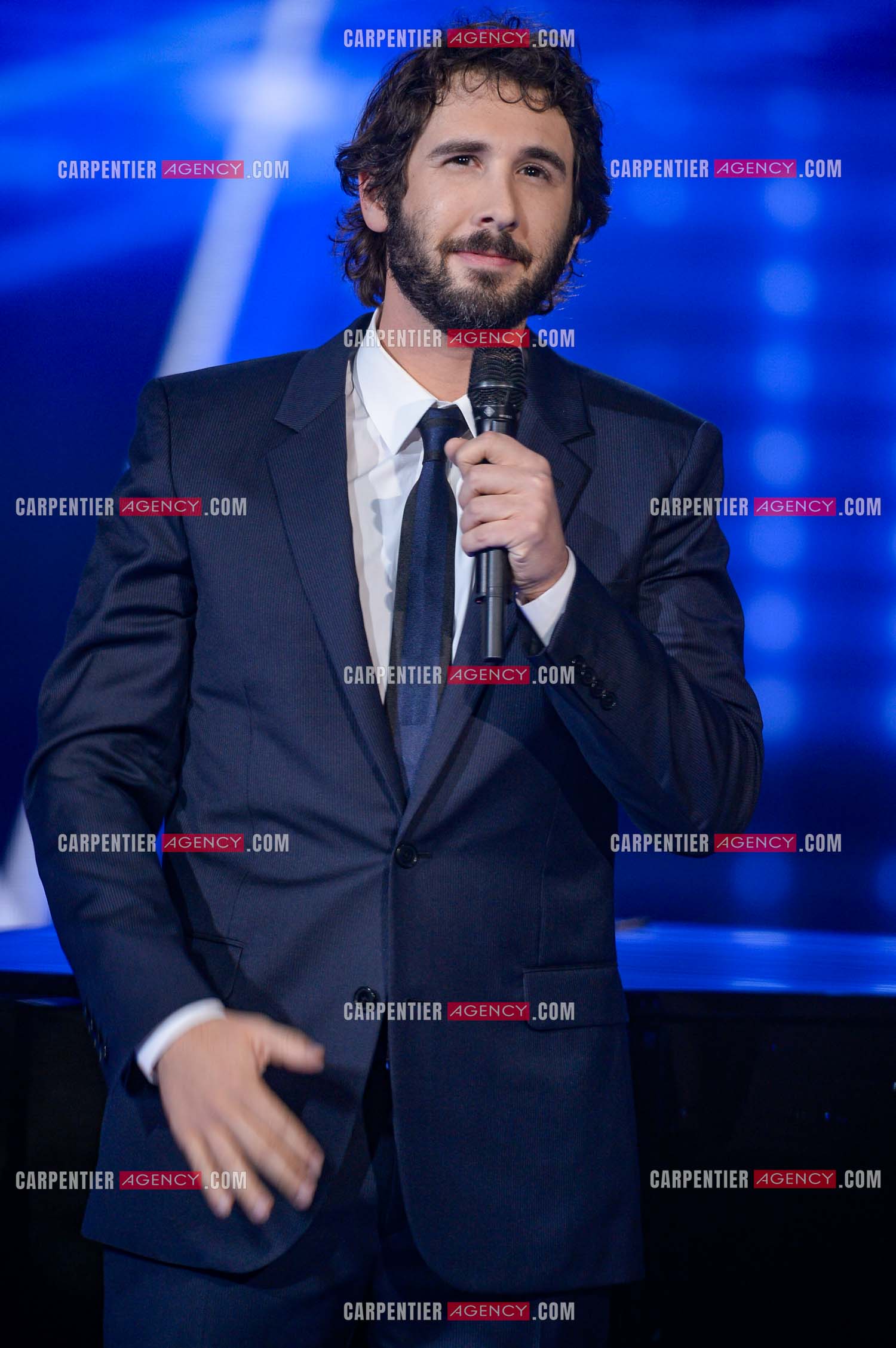 Le chanteur Américain Josh Groban lors d'un passage sur le plateau de The Voice pour la promo de son album..  ( Exclusif )