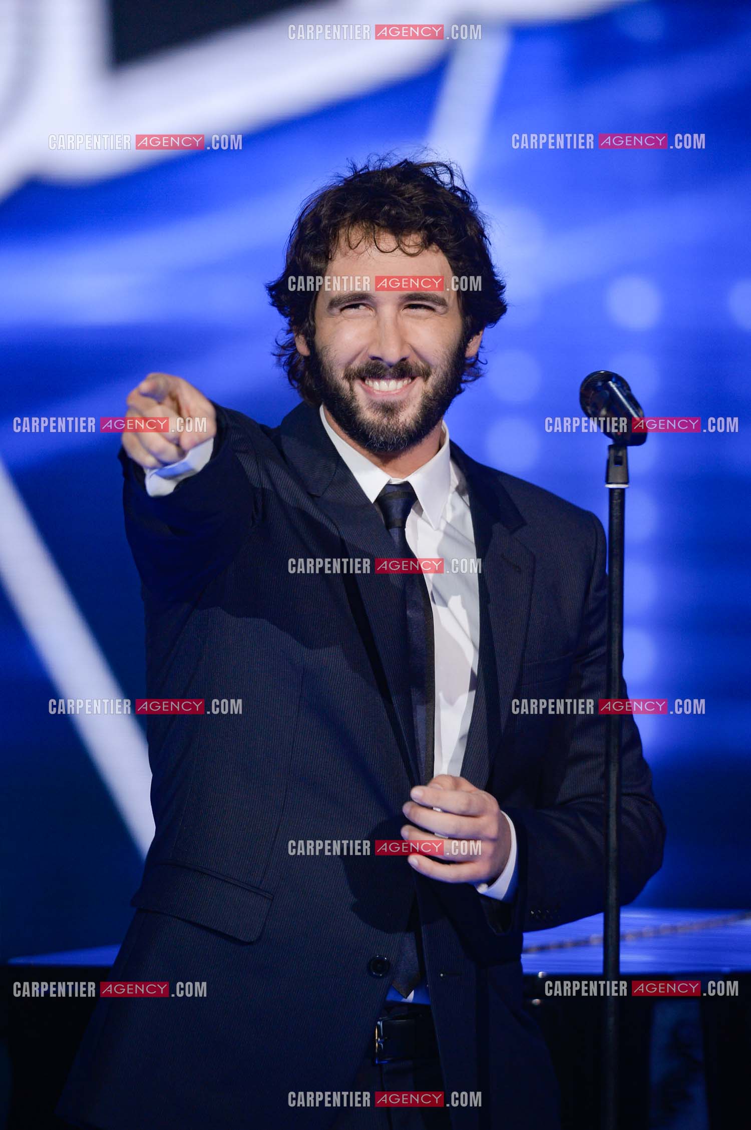 Le chanteur Américain Josh Groban lors d'un passage sur le plateau de The Voice pour la promo de son album..  ( Exclusif )