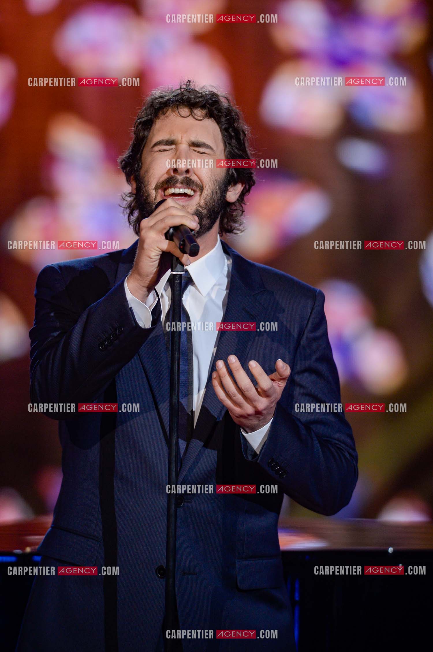 Le chanteur Américain Josh Groban lors d'un passage sur le plateau de The Voice pour la promo de son album..  ( Exclusif )