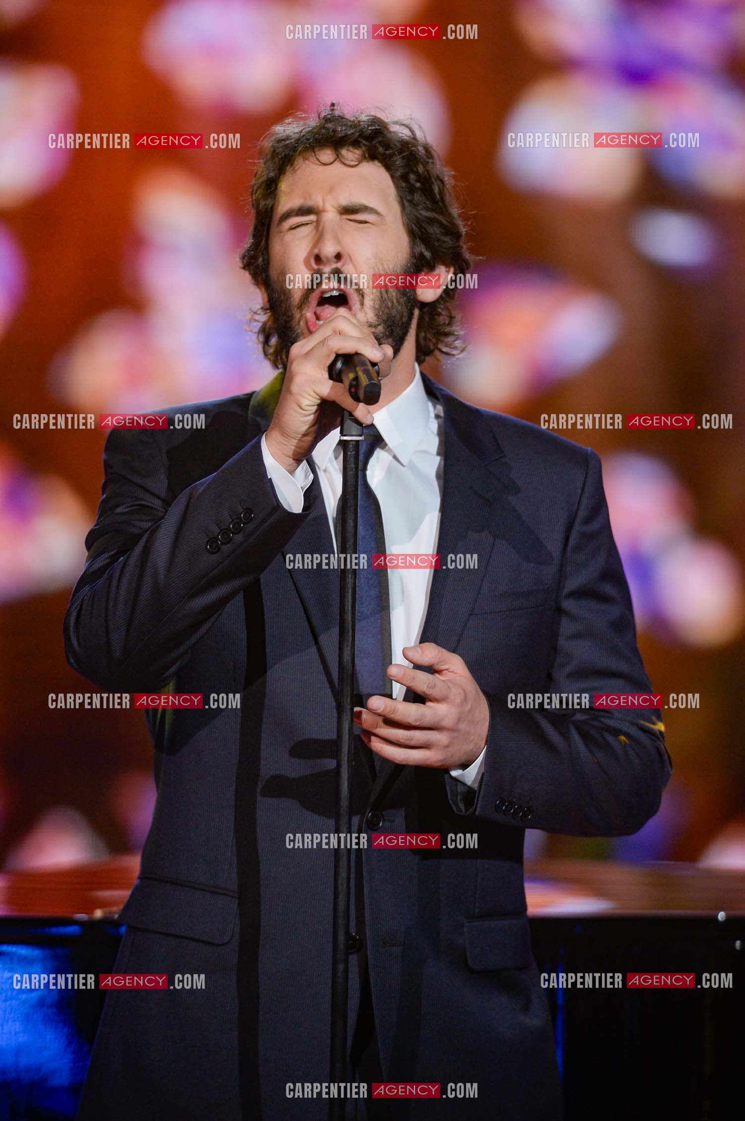 Le chanteur Américain Josh Groban lors d'un passage sur le plateau de The Voice pour la promo de son album..  ( Exclusif )