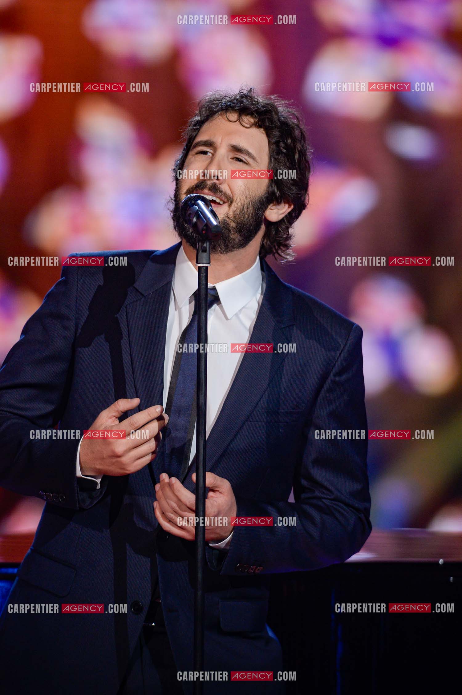 Le chanteur Américain Josh Groban lors d'un passage sur le plateau de The Voice pour la promo de son album..  ( Exclusif )