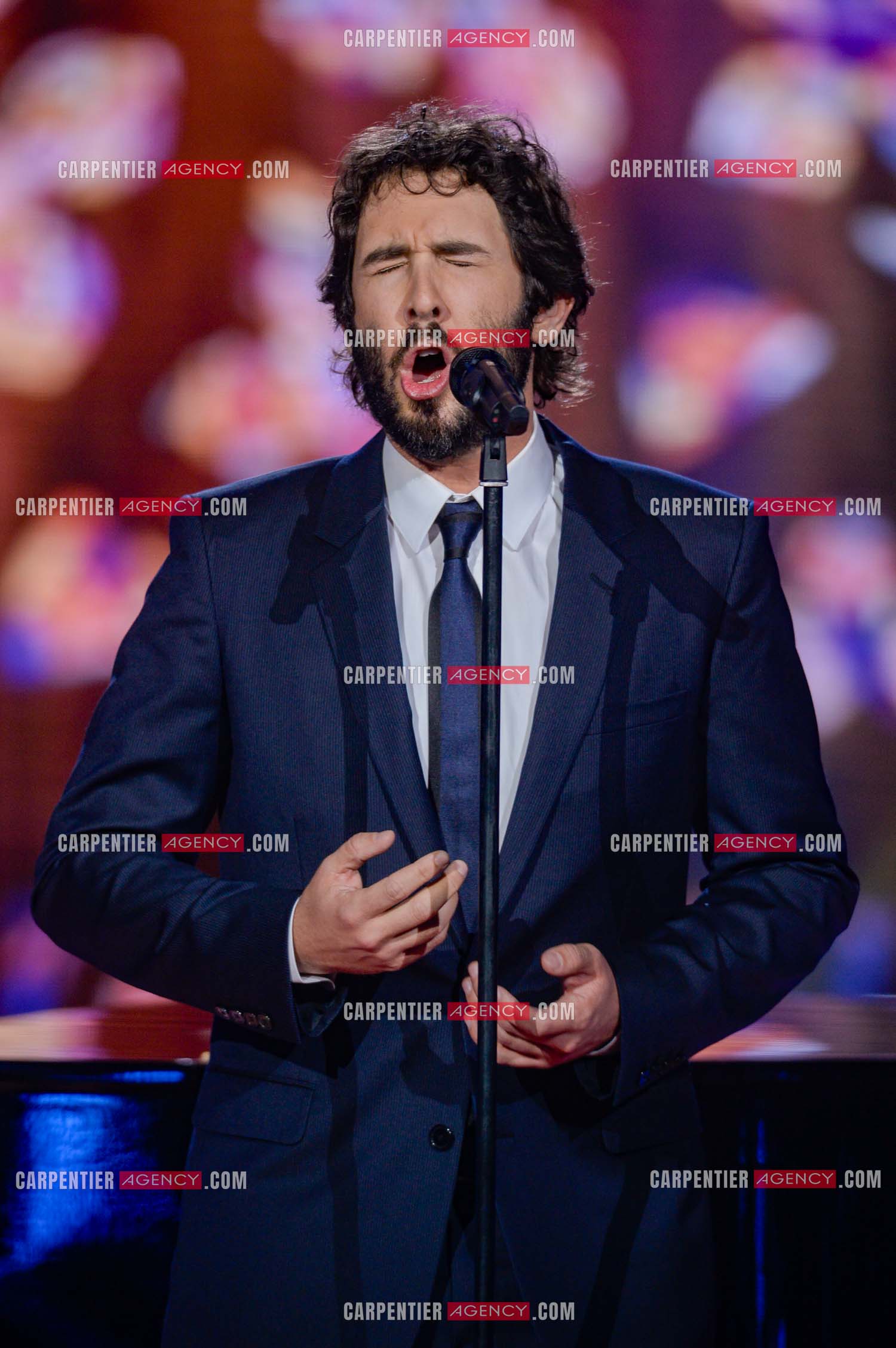 Le chanteur Américain Josh Groban lors d'un passage sur le plateau de The Voice pour la promo de son album..  ( Exclusif )