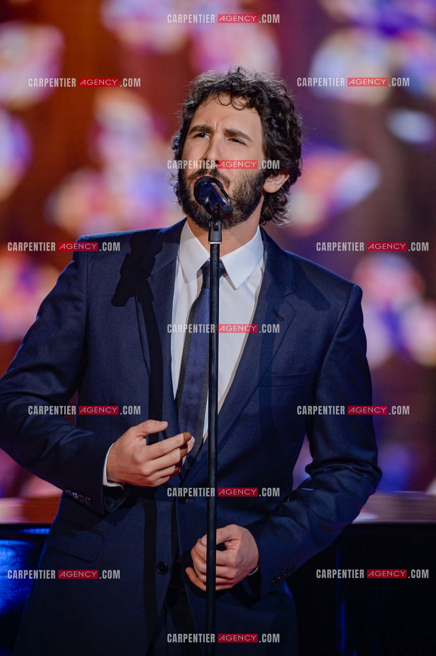 Le chanteur Américain Josh Groban lors d'un passage sur le plateau de The Voice pour la promo de son album..  ( Exclusif )