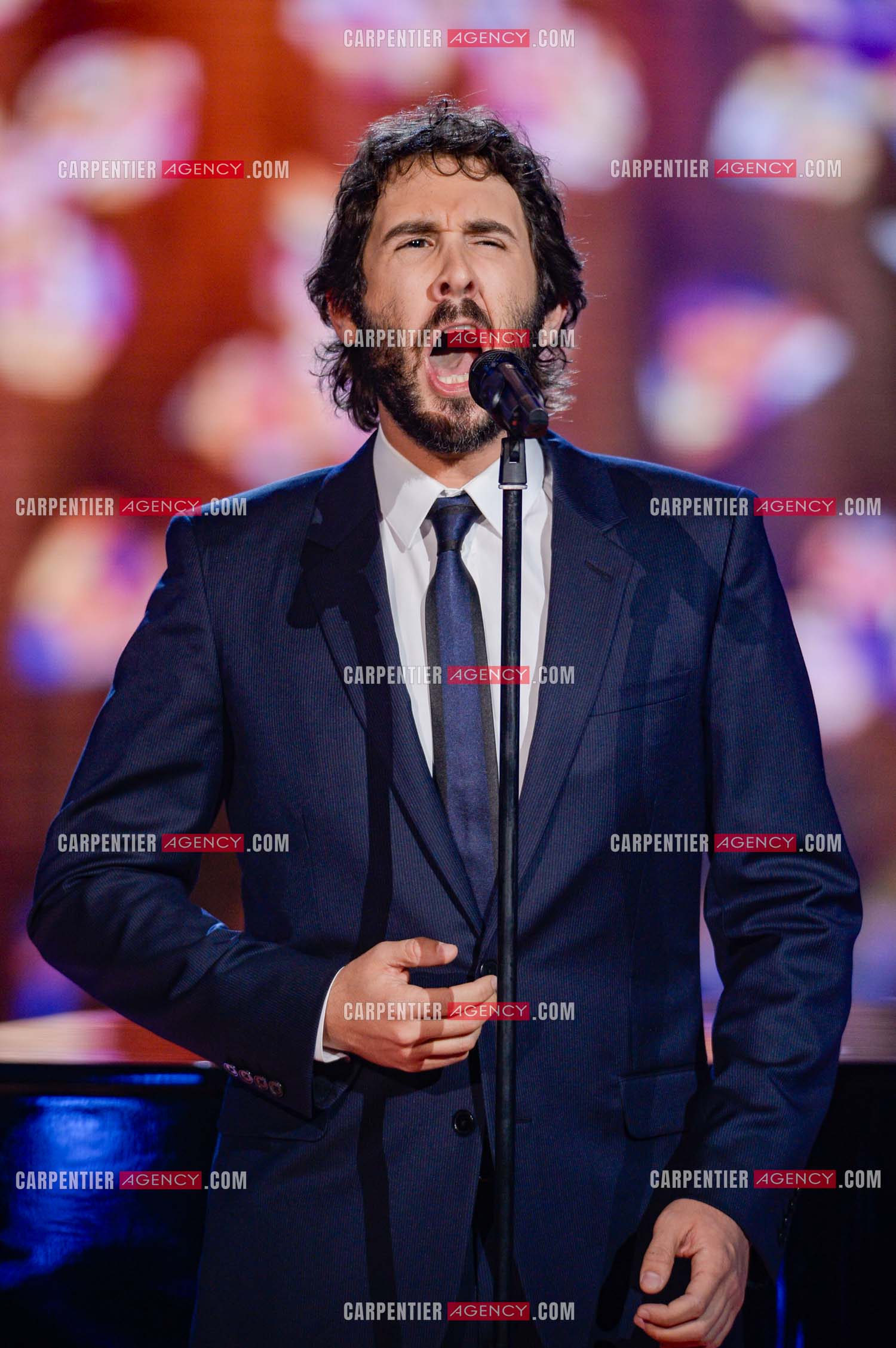 Le chanteur Américain Josh Groban lors d'un passage sur le plateau de The Voice pour la promo de son album..  ( Exclusif )