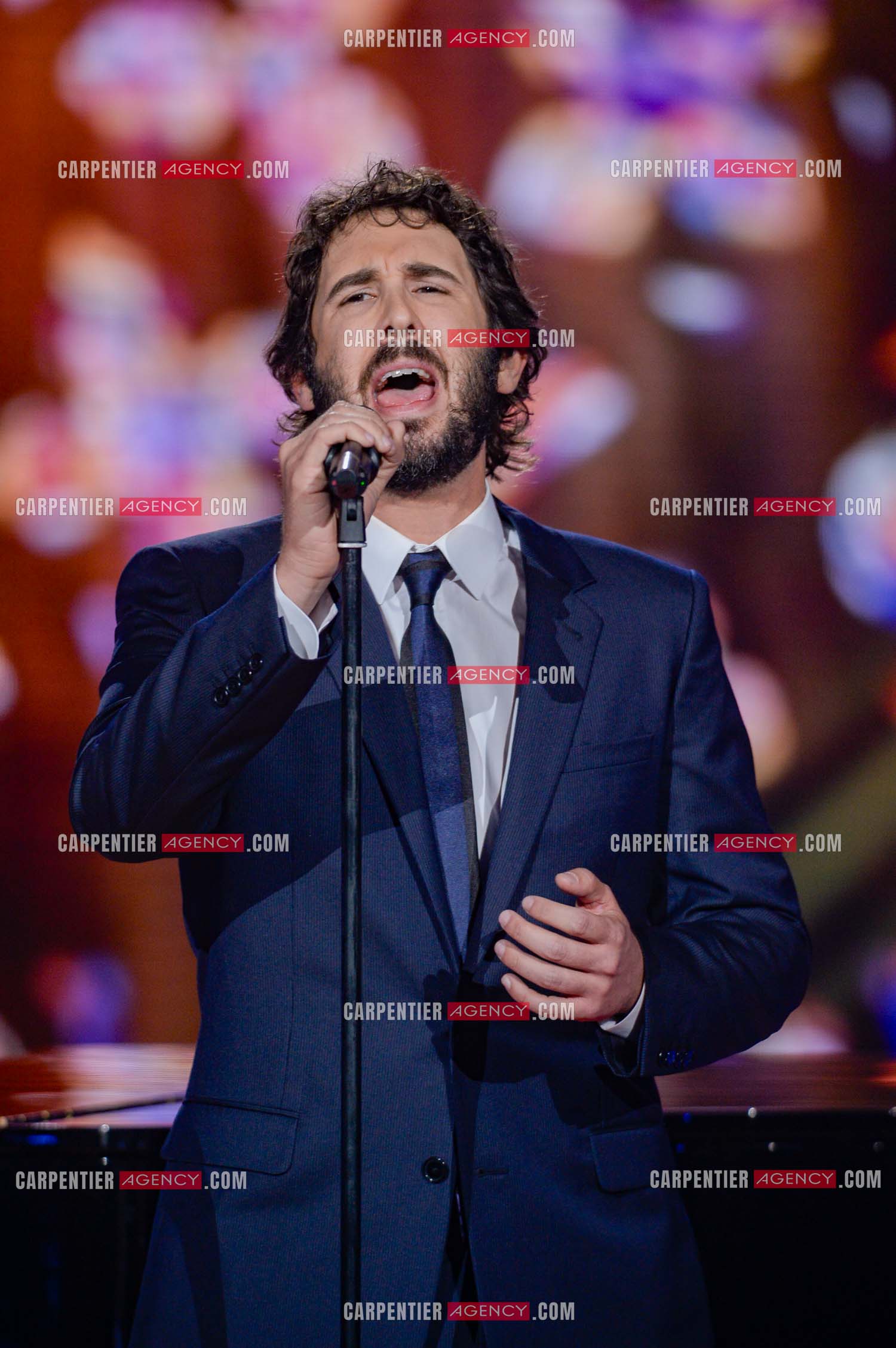 Le chanteur Américain Josh Groban lors d'un passage sur le plateau de The Voice pour la promo de son album..  ( Exclusif )