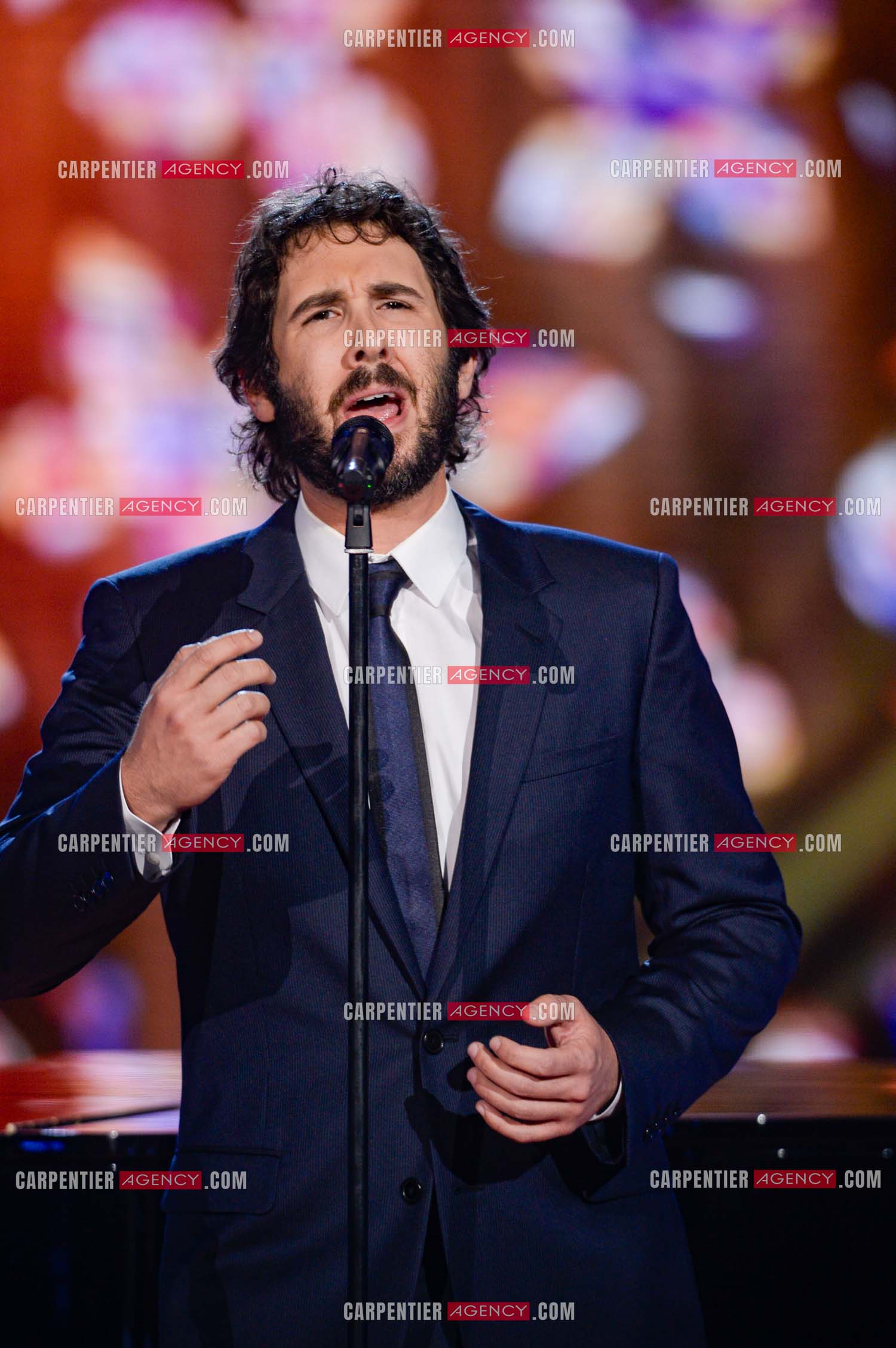 Le chanteur Américain Josh Groban lors d'un passage sur le plateau de The Voice pour la promo de son album..  ( Exclusif )