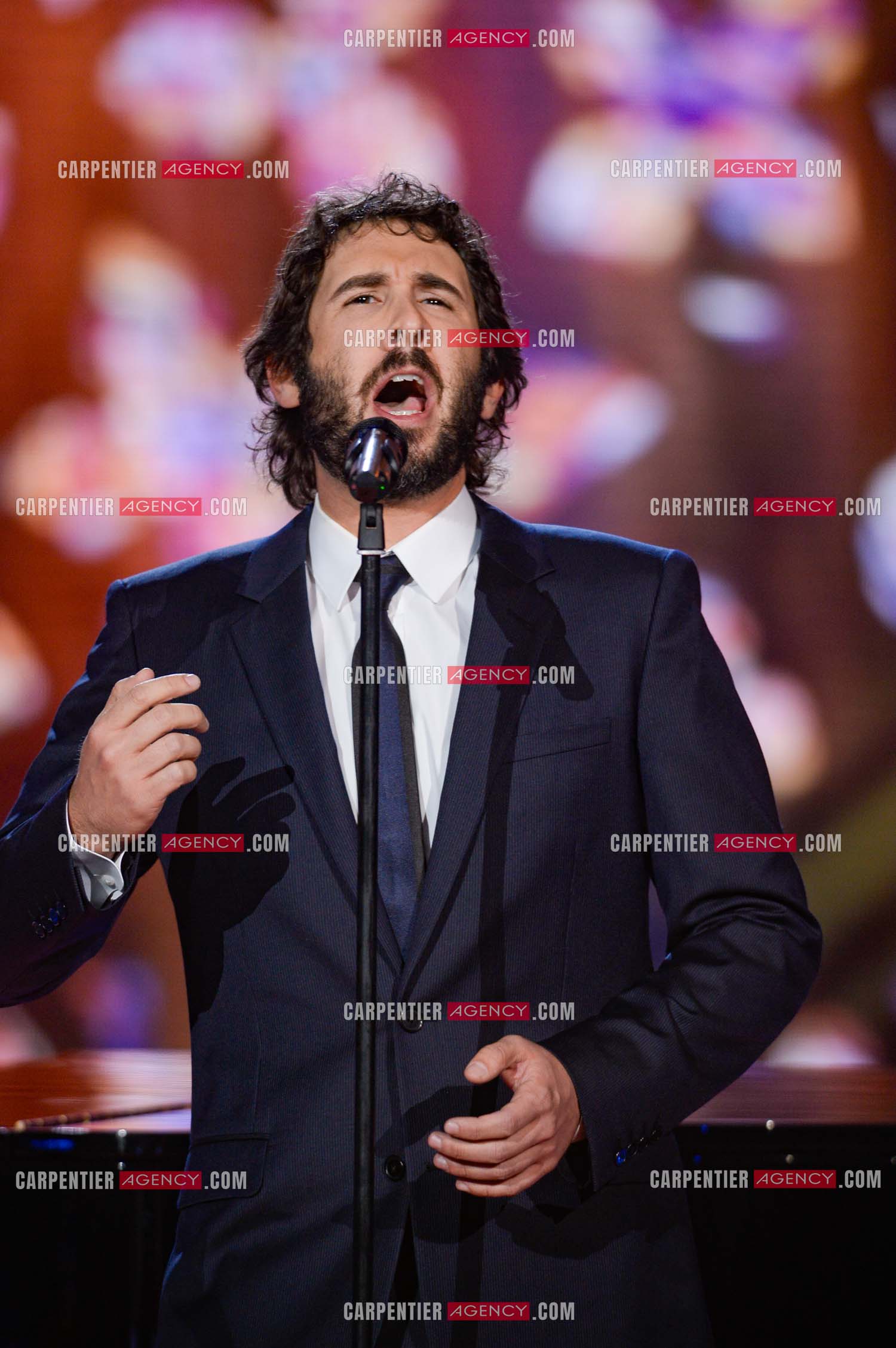 Le chanteur Américain Josh Groban lors d'un passage sur le plateau de The Voice pour la promo de son album..  ( Exclusif )