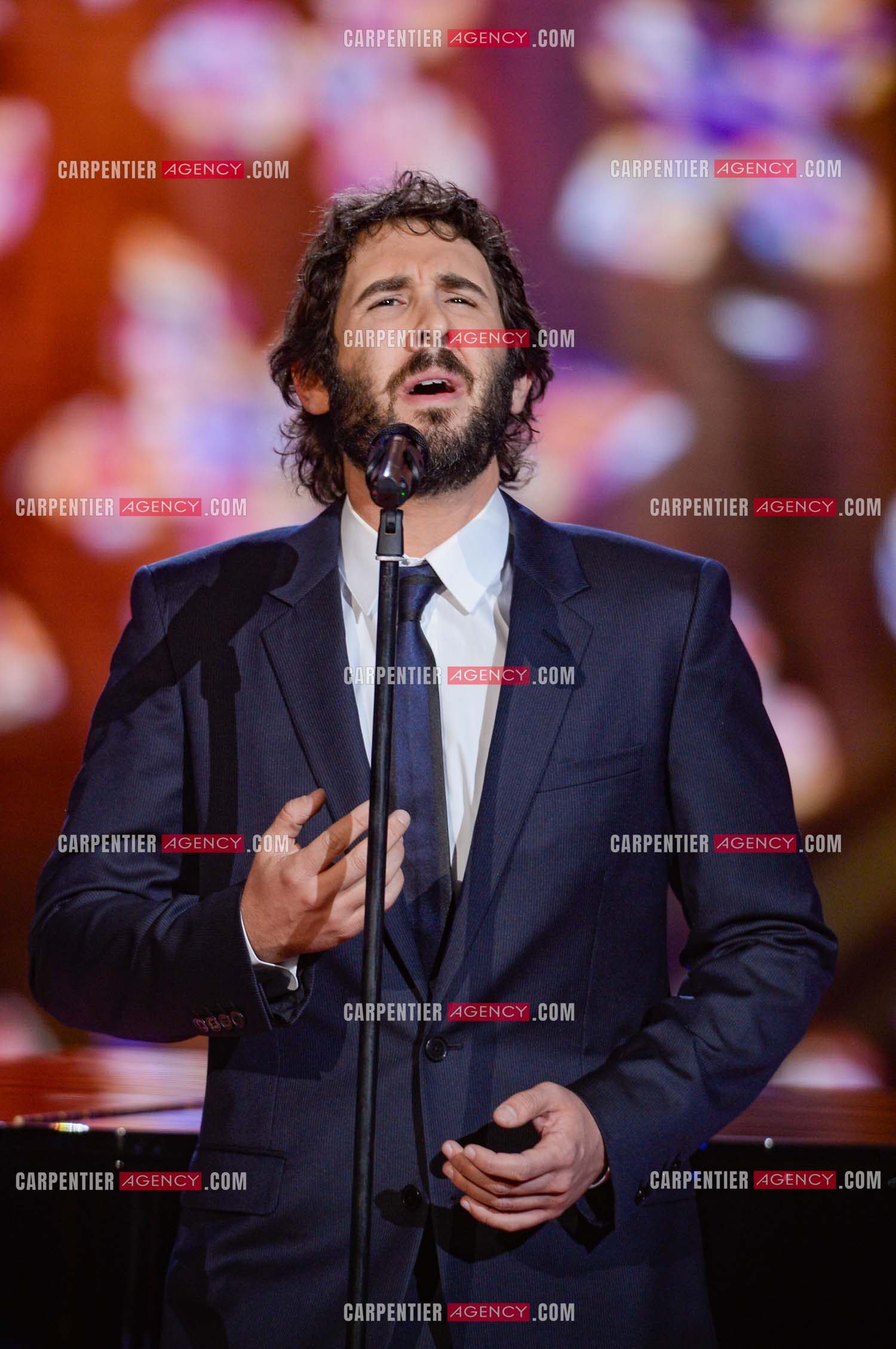 Le chanteur Américain Josh Groban lors d'un passage sur le plateau de The Voice pour la promo de son album..  ( Exclusif )